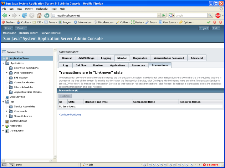 glassfish admin console jta1